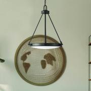 Hängeleuchte Collier, schwarz, Ø 54,3 cm, Stahl, Glas, E14