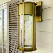 Außenwandleuchte Camillo, messingfarben, Alu, Glas, E27