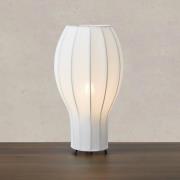 Tischlampe Hikari, Ø 22 cm, weiß/schwarz, Stoff/Metall