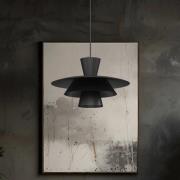 Hängeleuchte Plato, schwarz, Metall, Ø 38 cm, E27