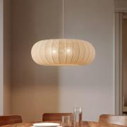 Lindby Hängeleuchte Helin, beige, Ø 70 cm, Textil, 3 x E27