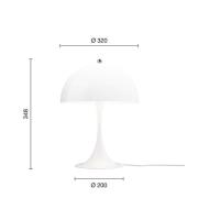 Louis Poulsen Tischlampe Panthella 320, weiß, Ø 32 cm, E14