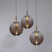 PURE LED-Hängelampe E-Infinity, bronze/amber, Ø 50 cm, CCT