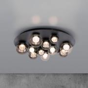 PURE LED-Deckenlampe Popup, grau/rauchgrau, Ø 60 cm, 11-fl.