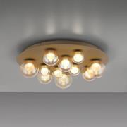 PURE LED-Deckenlampe Popup, bronze/amber Ø 60 cm CCT, 11-fl.