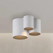 PURE LED-Bad-Deckenlampe Point, weiß, Länge 18 cm, 3-flg.