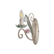 Wandleuchte Florina mit floralem Dekor, einflammig
