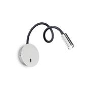 Ideal Lux LED-Wandlampe Focus 2, chromfarben, 55 cm, Flexarm