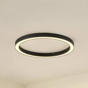 Lucande LED-Deckenlampe Neor, schwarz, Ø 60 cm, CCT, dimmbar