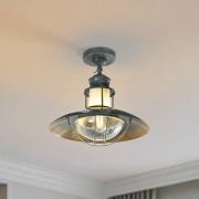 Lindby Deckenleuchte Louisanne, grau-grün, Metall, Ø 35cm