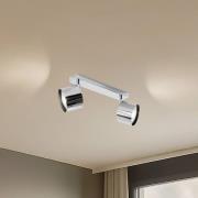 Deckenspot Chloe, verstellbar, zweiflammig, Stahl verchromt