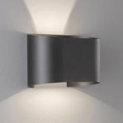 LED-Wandleuchte Wall, zweiflammig, rund, schwarz