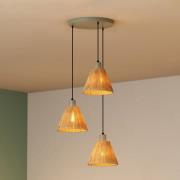 OSRAM Hängeleuchte Decor Raffia, 3-fl rund., Bast, natur