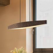 OSRAM LED-Hängelampe Decor Flat Felt, grau, Filz, 3.000 K