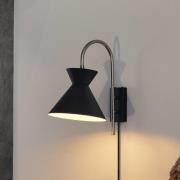 OSRAM Wandleuchte Decor Waist, Stahl, schwarz, E27, Stecker