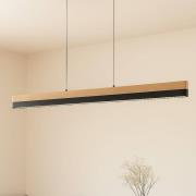 Lucande LED-Pendelleuchte Holven, Holz, CCT, Länge 113 cm