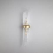 Wandlampe Lara, Höhe 56 cm, goldfarben/klar, Glas/Metall