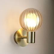 Bad-Wandlampe Lumisphere, creme-/messingfarben, Höhe 12 cm