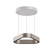 LOOM DESIGN LED-Pendelleuchte Trigon, grau, Alu, 40 cm