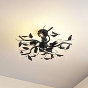 Lindby Deckenlampe Yos, 5-flg., 58 cm, schwarz-gold, E14