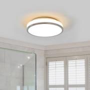 Lindby LED-Deckenleuchte Lyss, Ø 28 cm, chromfarben, IP44