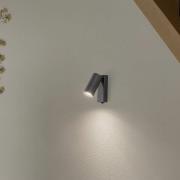 Wandstrahler FOURTY, dunkelgrau, Höhe 17 cm, Metall, GU10