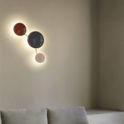 MARSET LED-Wandlampe Caramel, braun, Ø 28 cm, TRIAC, Glas