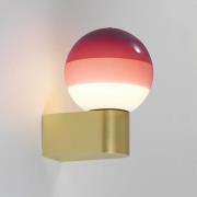 MARSET LED-Wandlampe Dipping Light A1, burgunderrot/messing