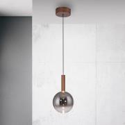 Paul Neuhaus LED-Hängelampe Bowl, Ø 20 cm, braun/grau