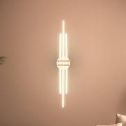 LED-Deckenlampe Tinka, hellgrau/braun, Länge 98 cm