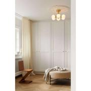 Nuura Deckenleuchte Apiales 6, messingfarben/opal, Ø 50 cm