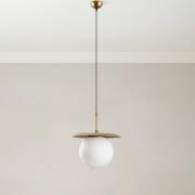 Hängeleuchte Anemon, goldfarben, Glas, Ø 30 cm, E27