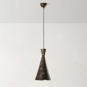 Hängeleuchte Tom, schwarz-braun, Metall, Ø 19 cm, E27