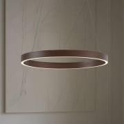 Lucande LED-Hängeleuchte Yonam, Ø 60 cm, 1-flg., braun, CCT