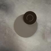 Knikerboker LED-Wandlampe DoppioZero, creme/braun, Ø 30 cm