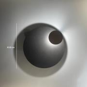 Knikerboker LED-Wandlampe Pois, grau, Ø 25 cm, dimmbar