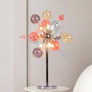 Tischleuchte Explosion, Glas, Pastell-bunt, chrom, G9