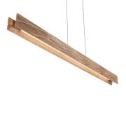 LED-Hängeleuchte Atacama, eiche/schwarz, Holz, Länge 116 cm