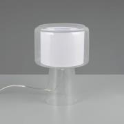 Tischlampe Rocka, klar, Höhe 29 cm, Glas/Stoff