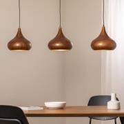 Hängeleuchte Muba, altmessing, Länge 120 cm, Metall