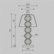 LED-Tischleuchte AMULET, Höhe 45 cm, goldfarben, Metall/Glas