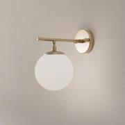 Wandleuchte Roe, goldfarben, Glas, Höhe 24 cm, E14