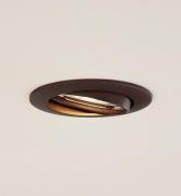 Prios Deckeneinbauleuchte Fibur, bronze, Zink, Ø 8,2 cm