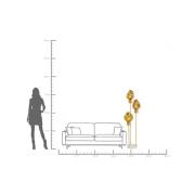 KARE Stehleuchte Supernova, amber, Glas, 160 cm, E27