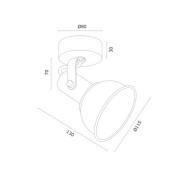 Wandleuchte Trogir, beige, Ø 11,5 cm, Metall