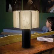 LZF Tischlampe Kactos, elfenbeinfarben/schwarz, Höhe 52 cm