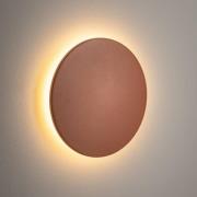 LED-Wandleuchte Aria M, ziegelrot, Aluminium, Ø 18 cm