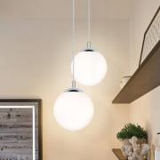 Paulmann Hängelampe Globe, weiß satiniert/chrom Ø 20 cm IP44