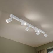 Deckenstrahler Top, weiß, 127 cm, 6-flg., Metall, GU10