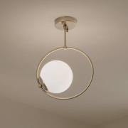 Deckenleuchte Dolunay, Ø 26 cm, goldfarben, Glas, E27